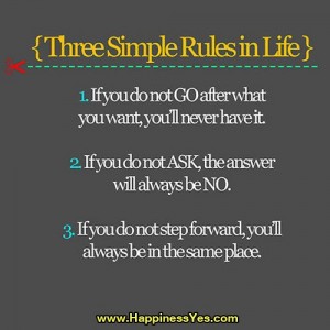 Three simple rules in life